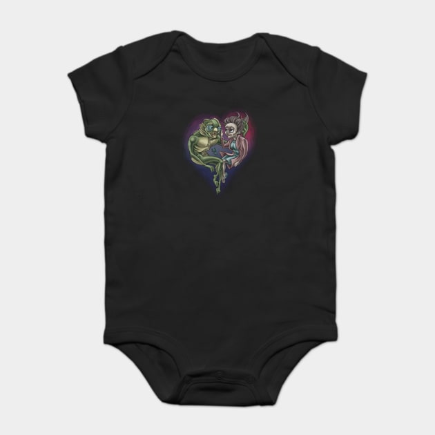 the shape of water Baby Bodysuit by majanation